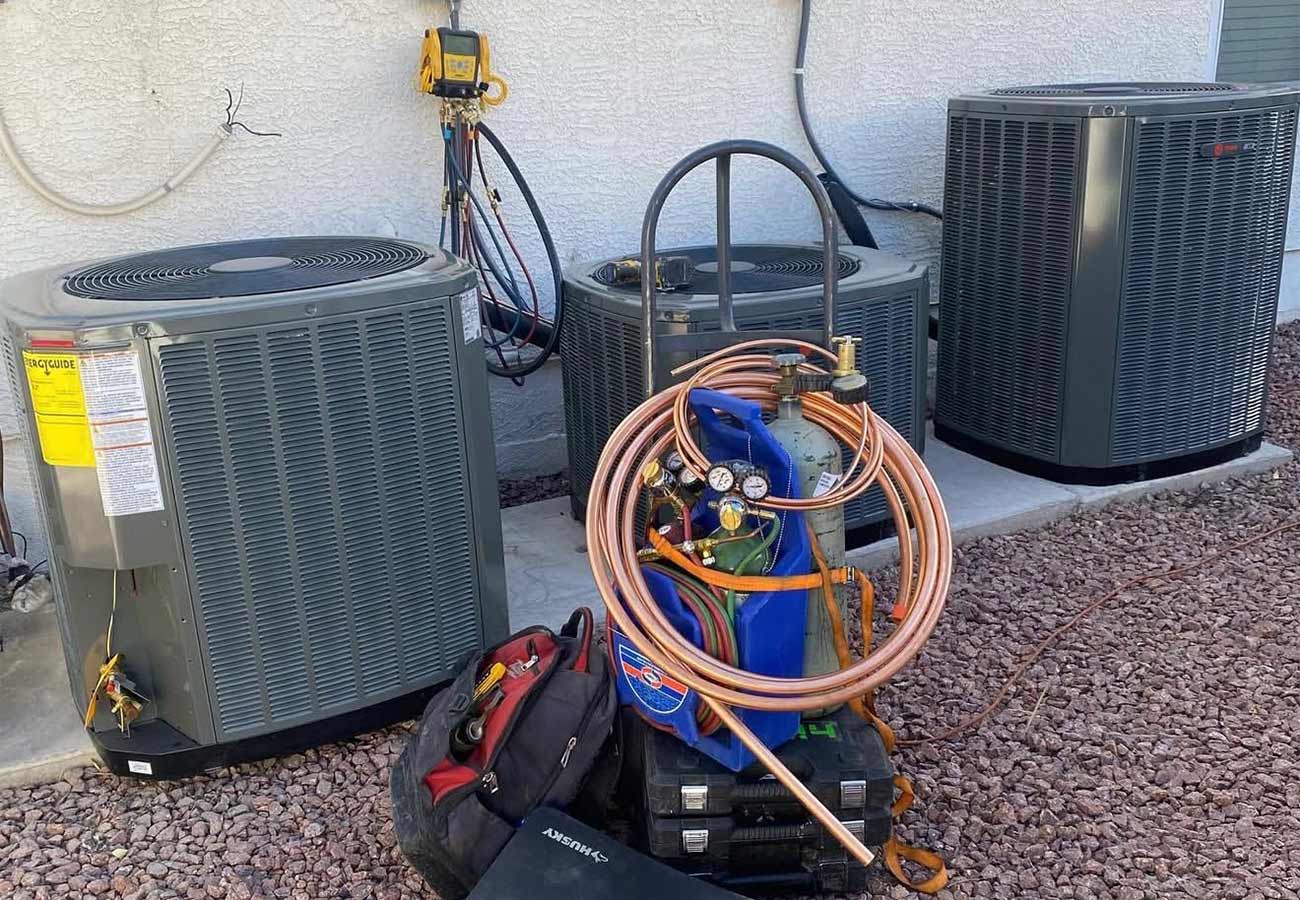 ready to perform maintenance on hvac units
